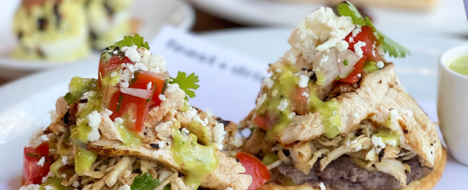 Houston Restaurant Weeks Chicken Suiza Tostadas at Urban Eats.
